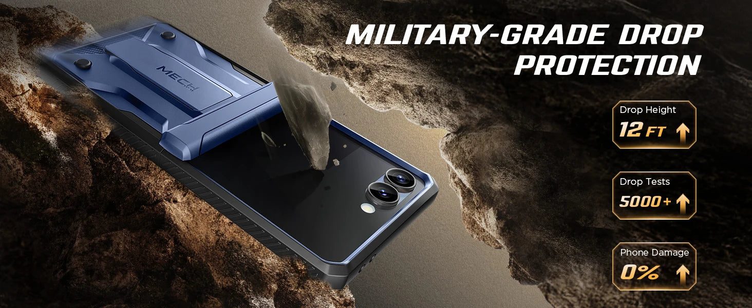 Chromacart For Galaxy Z Flip 7 Case with Kickstand & 360° Rotatable Belt-Clip Built-in Privacy Screen Protector Hinge Protection Phone Case™