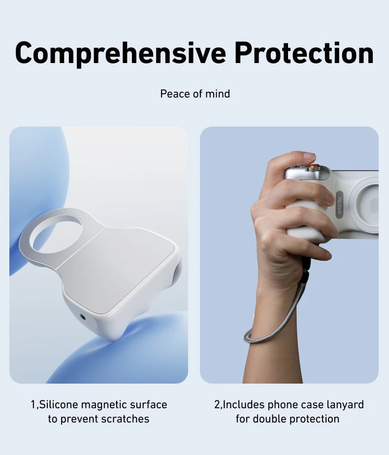 Chromacart Premium TELESIN Magnetic Phone Camera Shoot Hand Grip Phone Holder Shooting Aid Remote Control Handle for Iphone HUAWEI SAMSUNG Phone