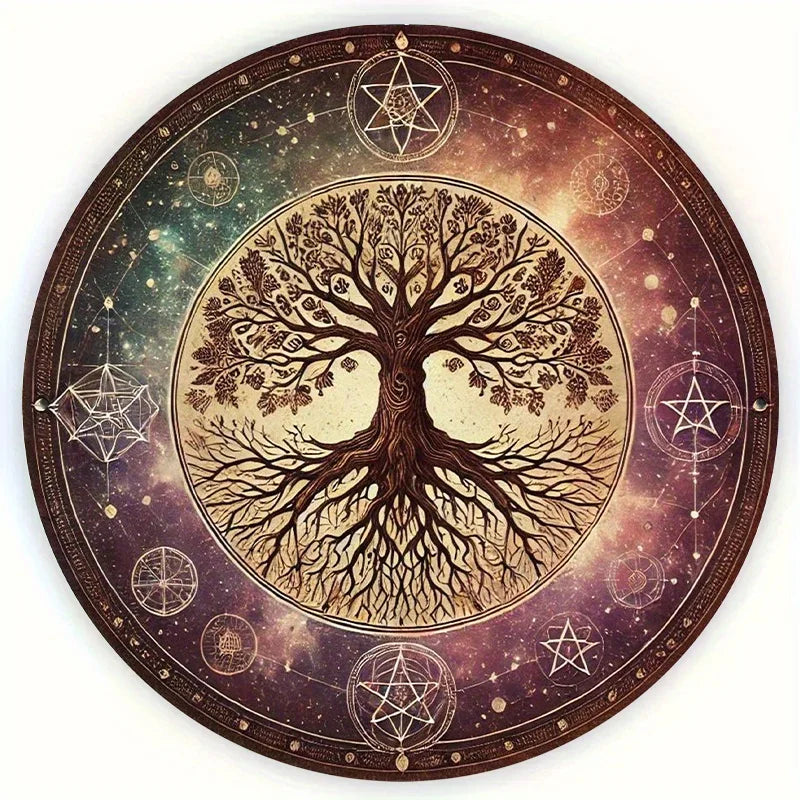 Elegant Decor, Vintage Tree of Life Metal Wall Art, 8-Inch - Perfect for Home, Office, Bathroom, Bar, Cafe, Garage & Porch Decor