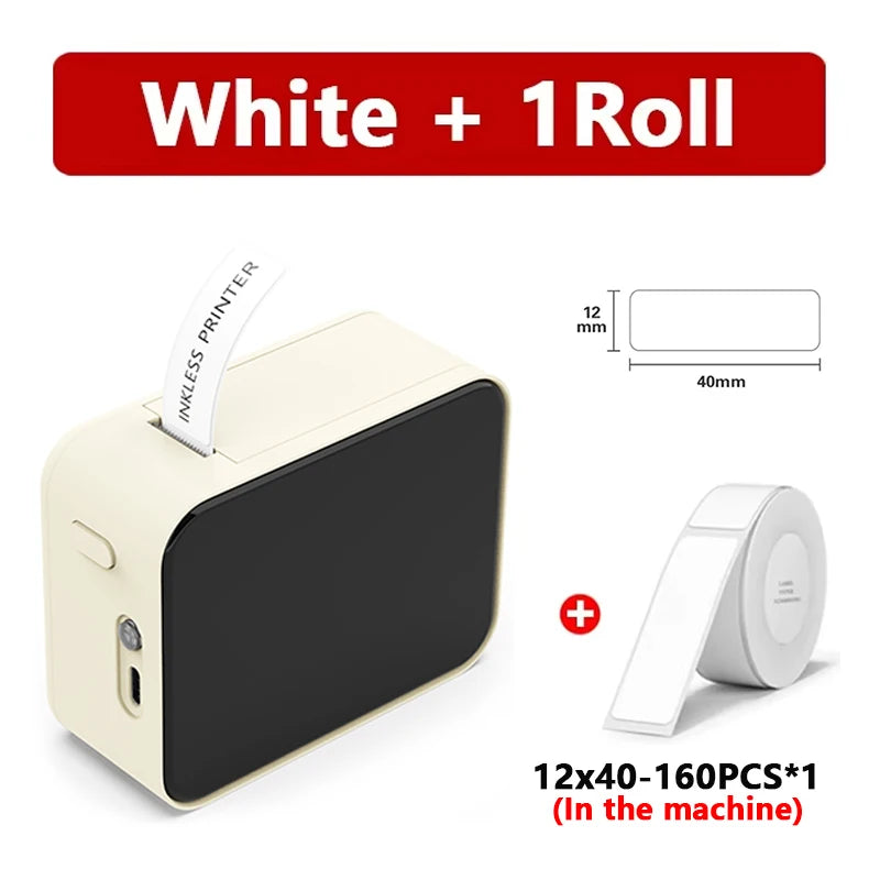Marklife P15 M1 Portable Thermal Printer Mini Smart Printer Wireless Bluetooth Sticker Labeling Machine or 1PK Label Paper NoInk