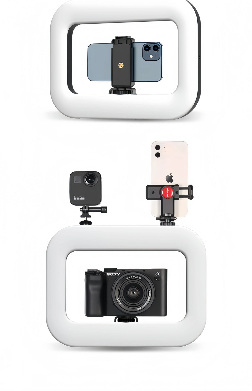 Chromacart Handheld LED Ring Light Rechargeable Portable Fill Light for Mobile Phone Live Broadcast Photography Desktop Rabbit Cage Selfie™