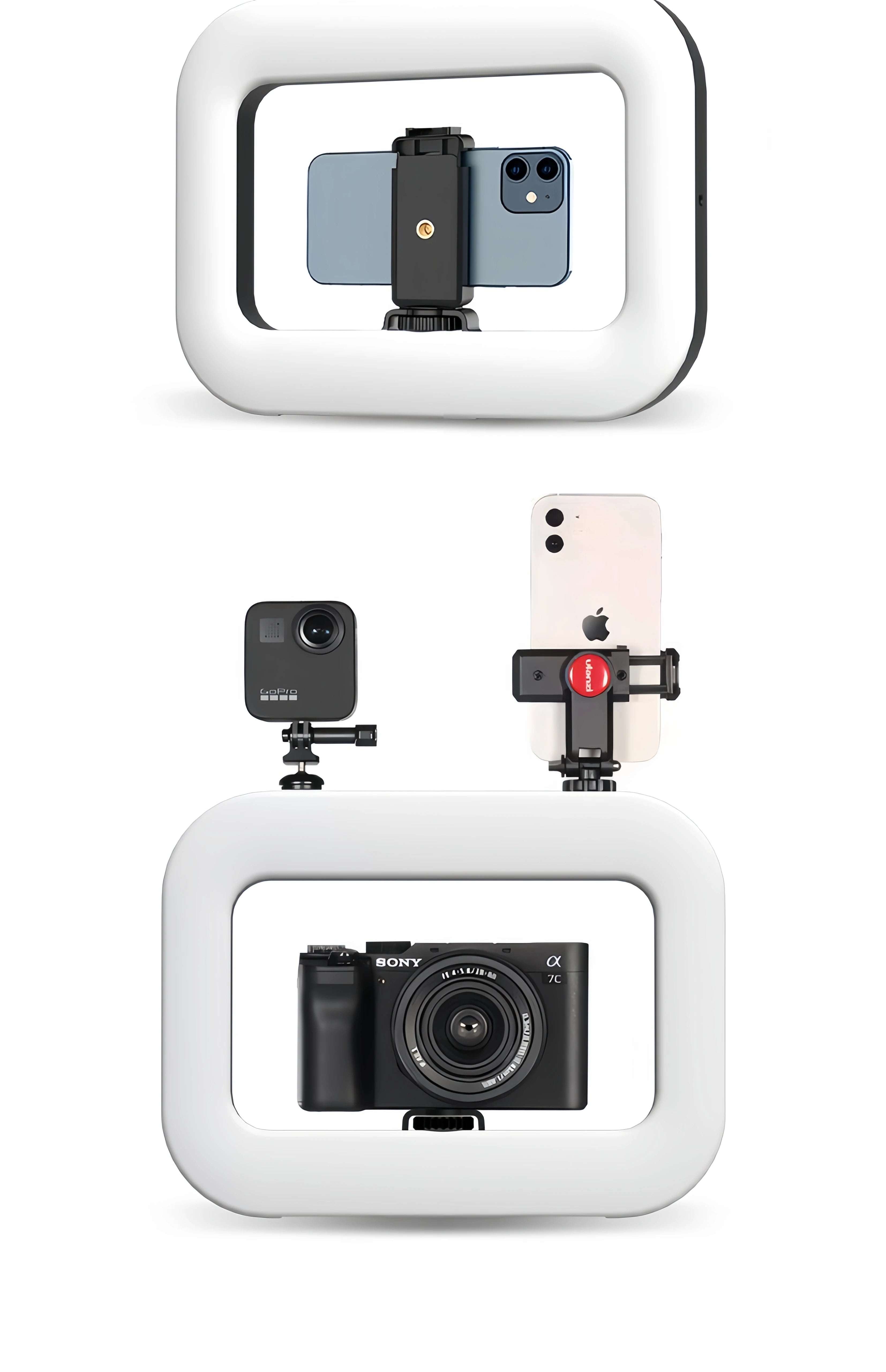 Chromacart Handheld LED Ring Light Rechargeable Portable Fill Light for Mobile Phone Live Broadcast Photography Desktop Rabbit Cage Selfie™