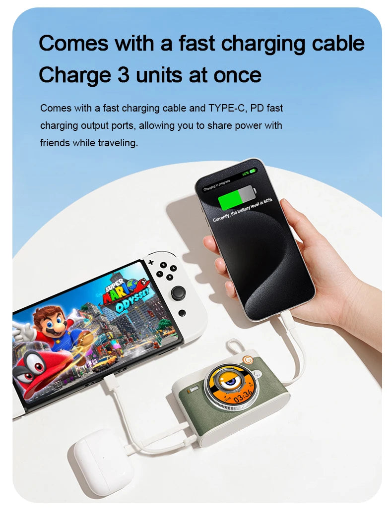 Chromacart FusionWatch 3-in-1 Smartwatch Power Bank & Bluetooth Speaker (10,000mAh)