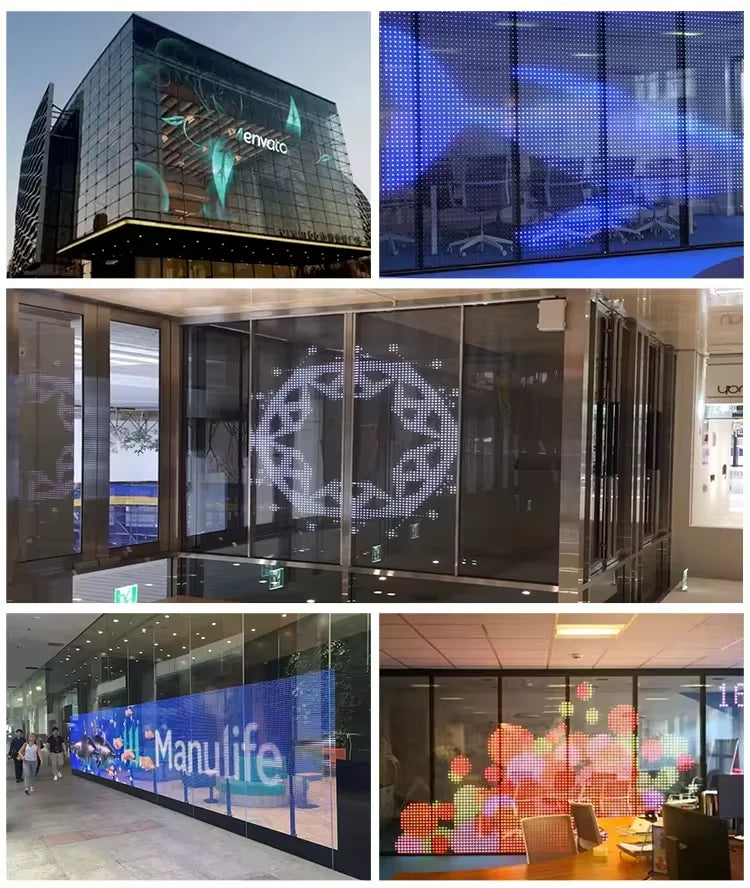 LED flexible transparent display screen P5 P6 P8 P10 size 1000 * 240mm 3840HZ refresh RGB indoor movable handheld display screen