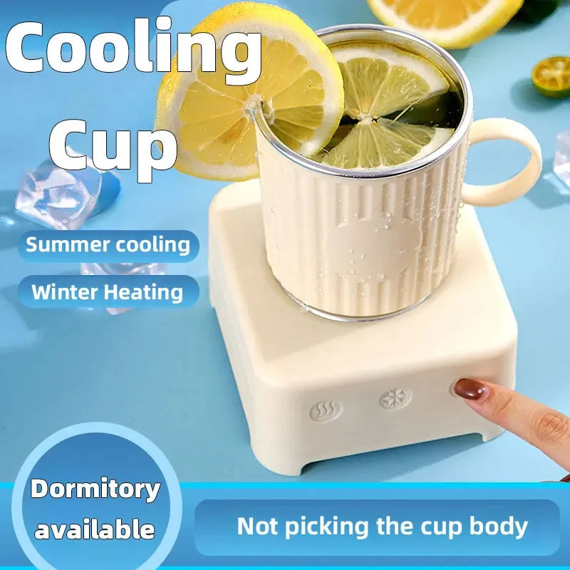 2-in-1 Rapid Cooling & Heating Cup - 400ml Portable Thermoelectric Mug for Drinks, Beer Chiller