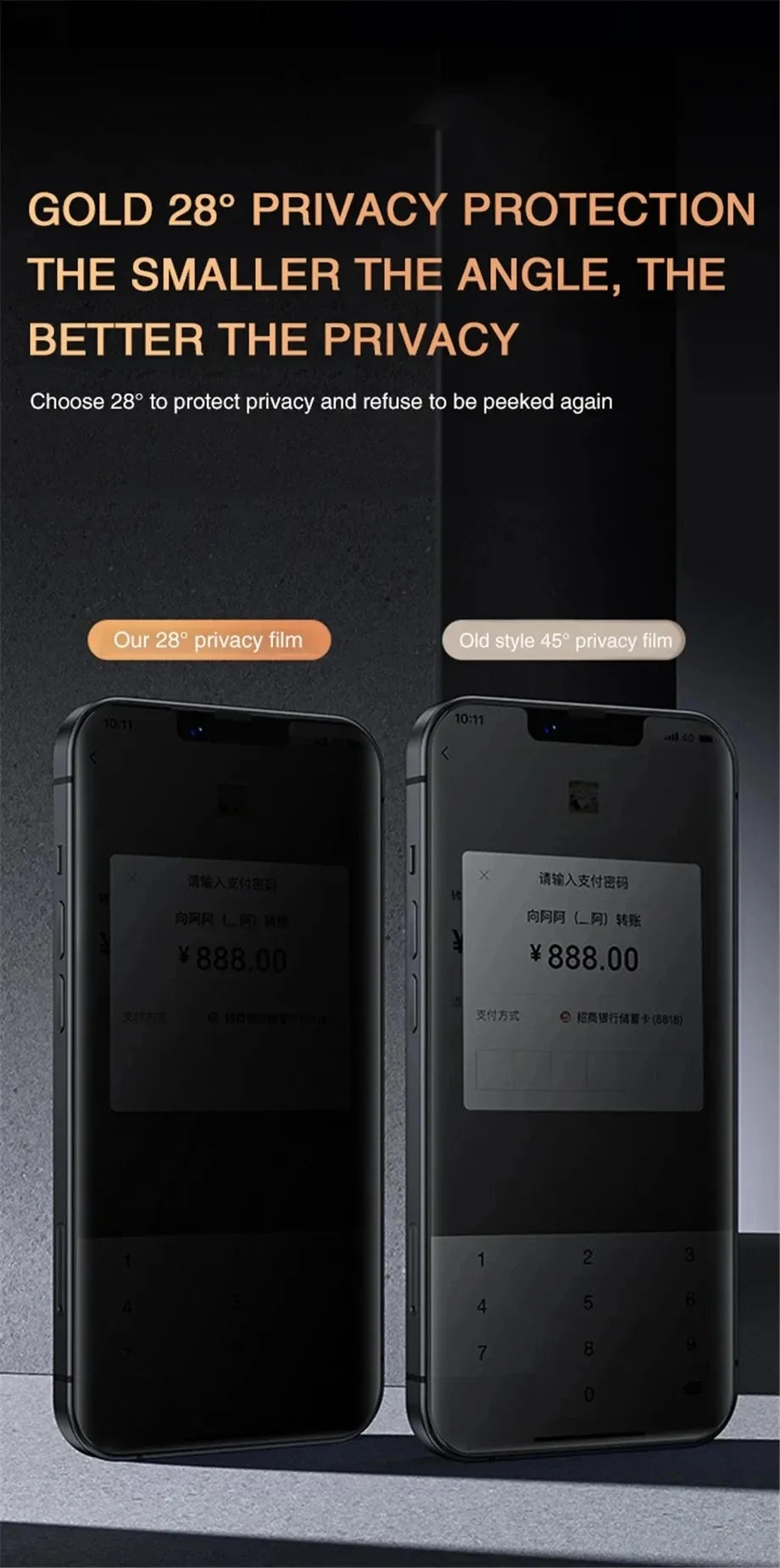 Chromacart 8K Anti-Spy Glass Film For iPhone 17 Air 16 15 14 13 12 11 PRO MAX Plus Privacy Screen Protectors For iPhone 17 Tempered Glass™