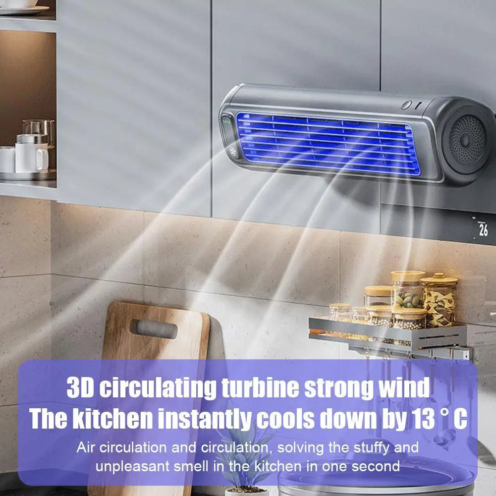 Three-speed Summer Kitchen Fan Wall Portable Conditioner Cooling Air Fan Ultra Conditioning Air Mounted Refrigeration Quiet