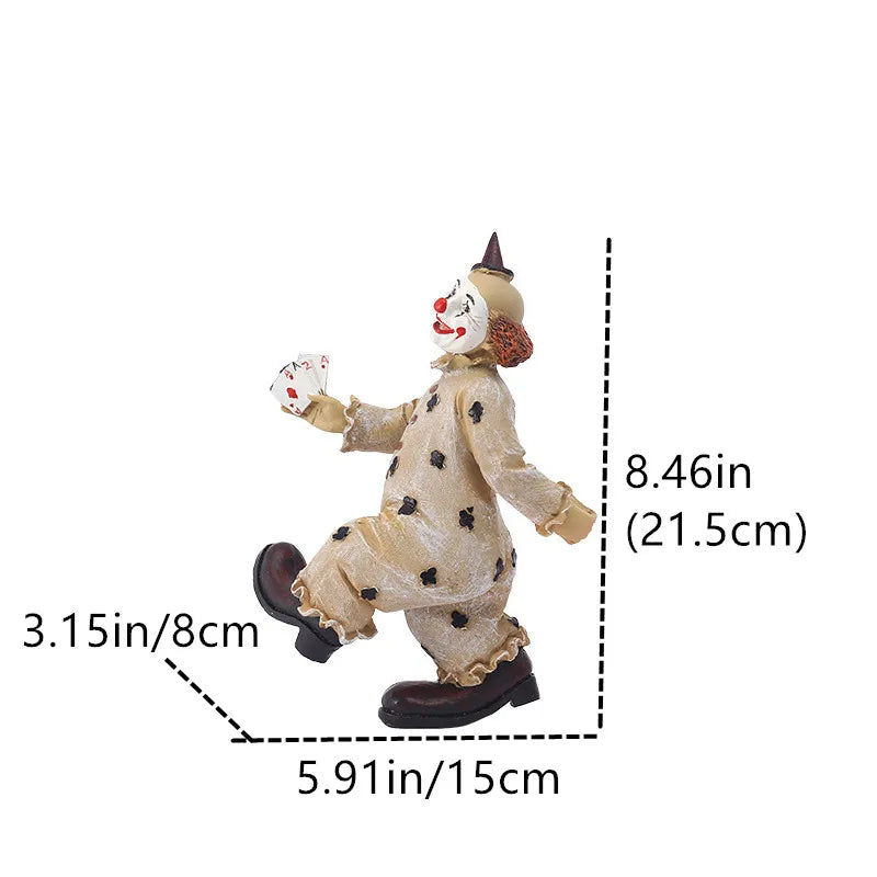 Resin Decorative Sculptures For Home Modern Statues And Figurines Living Room Decoration Desktop Table Circus Clown Ornaments