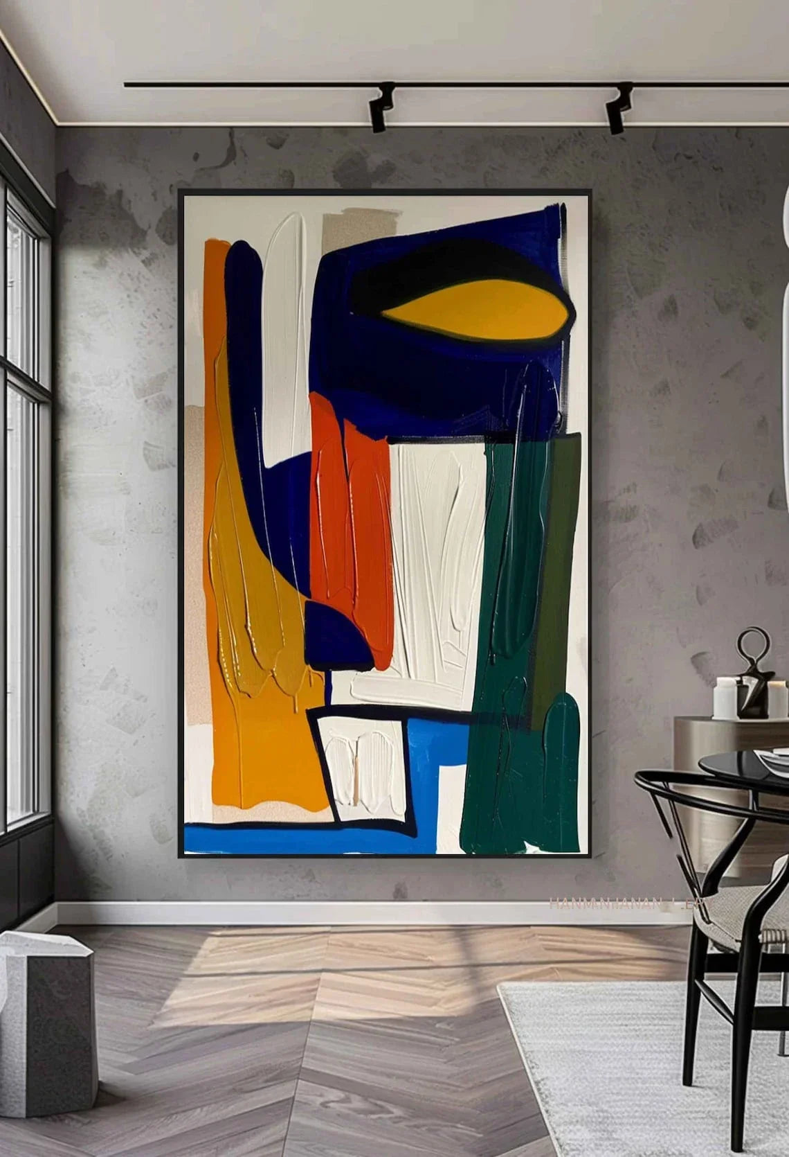 Large Colorful Abstract Canvas PaintingTexture Abstract Modern Painting Colorful Abstract Wall Art