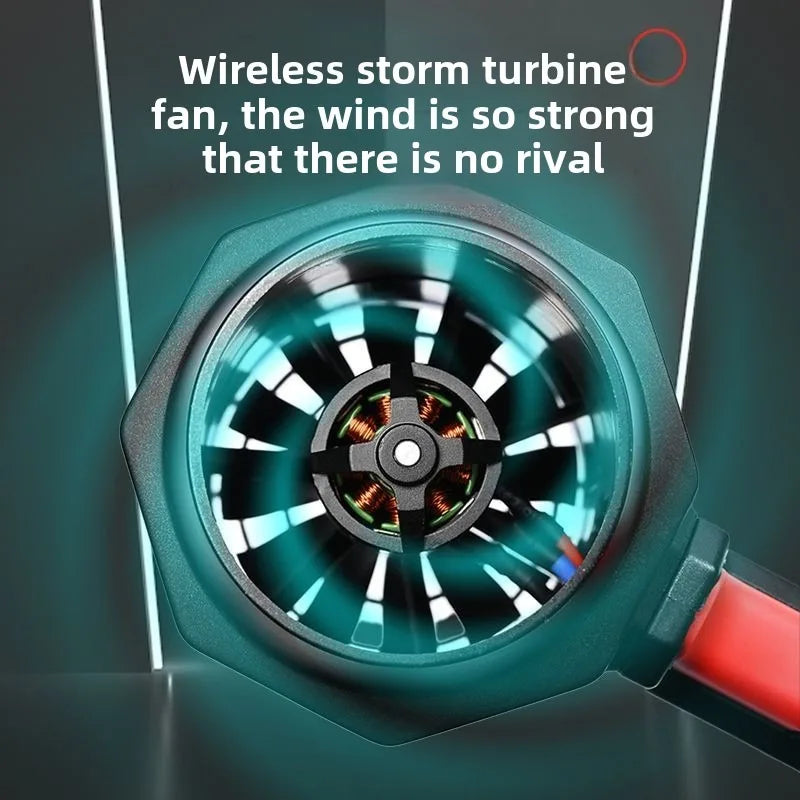 Turbo Jet Fan – 64mm Brushless Motor, 1800g Powerful Air Blower for Car Drying, Leaf & Snow Removal Fits Makita 18V/21V Battery