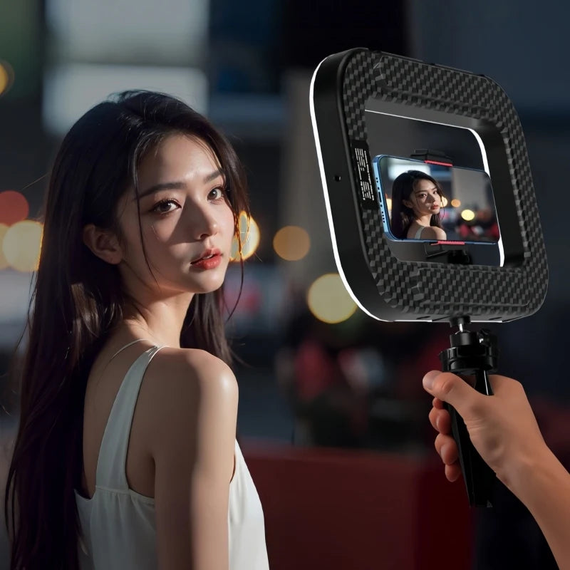 Chromacart Handheld LED Ring Light Rechargeable Portable Fill Light for Mobile Phone Live Broadcast Photography Desktop Rabbit Cage Selfie™