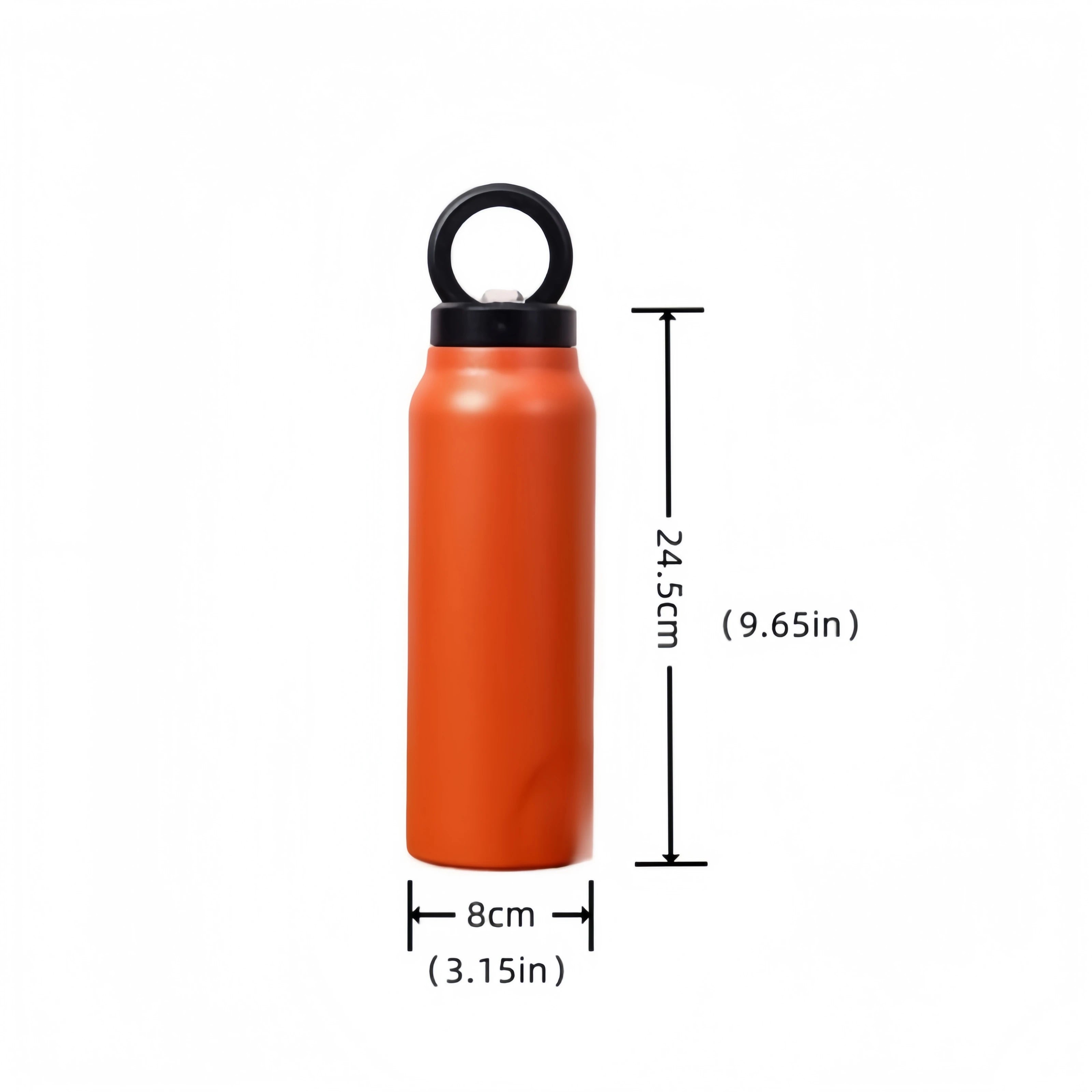 Insulated Stainless Steel Double Wall Sports Water Bottle With Straw Insulated Water Mug With Magnetic Phone Holder Thermo