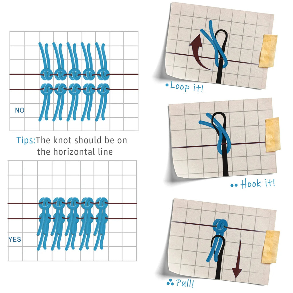 Cloud Rainbow DIY Latch Hook Rugs Kits for Adults Beginners Kids Children with Pattern Printed Canvas tapestry carpet making