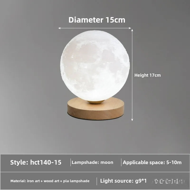 3D Moon Lamp Bedroom Bedside Table Lamp USB Plug Night Lights Lamps for Living Room Stand Light Decor Home