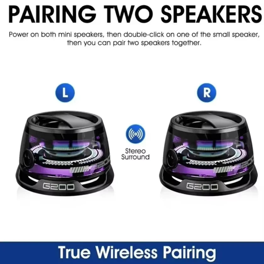 Chromacart Premium Xiaomi Portable Bluetooth Speaker G200 RGB Lighting Magnetic Speaker BT5.3 Mini Sound Box 7 Hours Playback Phone Holder