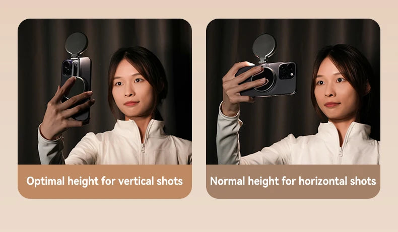 TELESIN Smartphone Magnetic Fill Light Mini Selfie Light 3 Modes Adjustable Brightness for Iphone XIAOMI HUAWEI SAMSUNG Phone