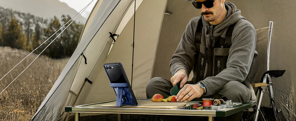 Chromacart For Galaxy Z Flip 7 Case with Kickstand & 360° Rotatable Belt-Clip Built-in Privacy Screen Protector Hinge Protection Phone Case™