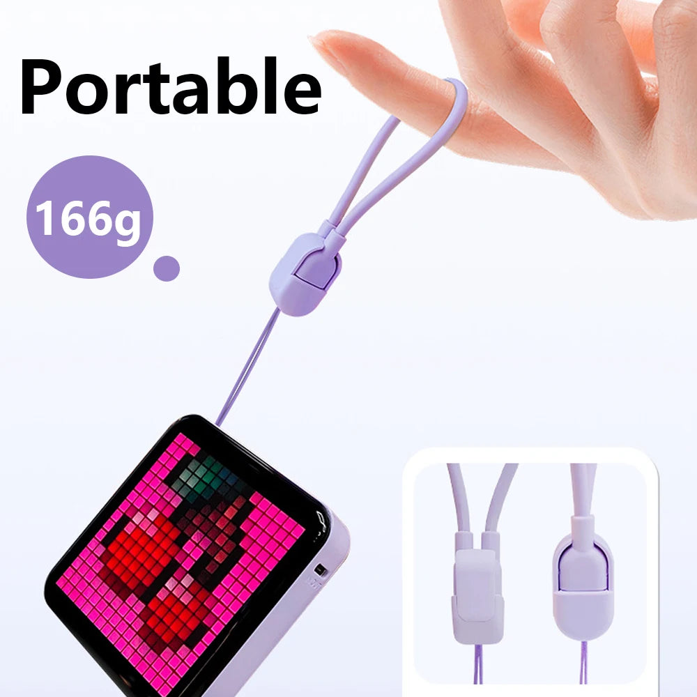 Chromacart PixelCharge LED Display Power Bank (5000mAh, App-Controlled)