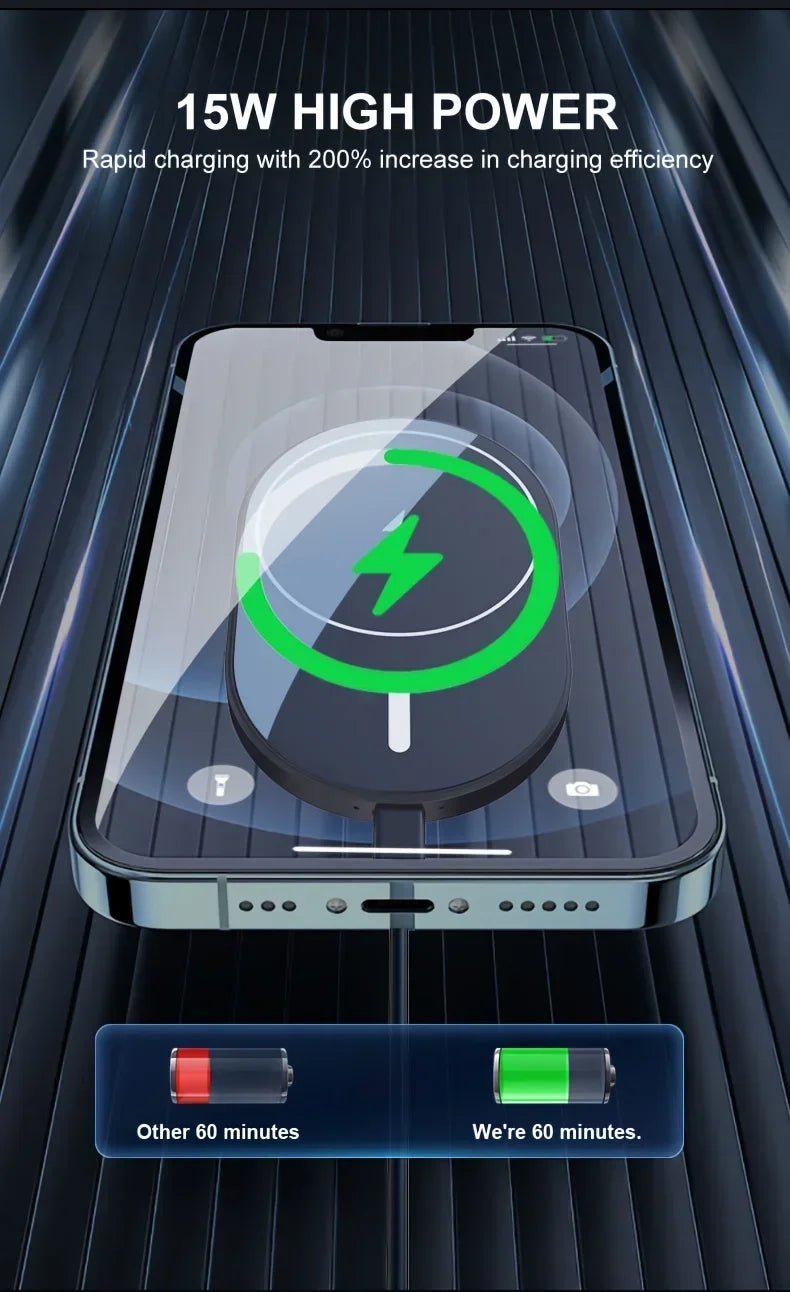 Chromacart Magnetic Car Wireless Charger Macsafe for iPhone 12 13 14 15 Pro Max Air Vent Car Phone Holder Stand Fast Car Charging Station™