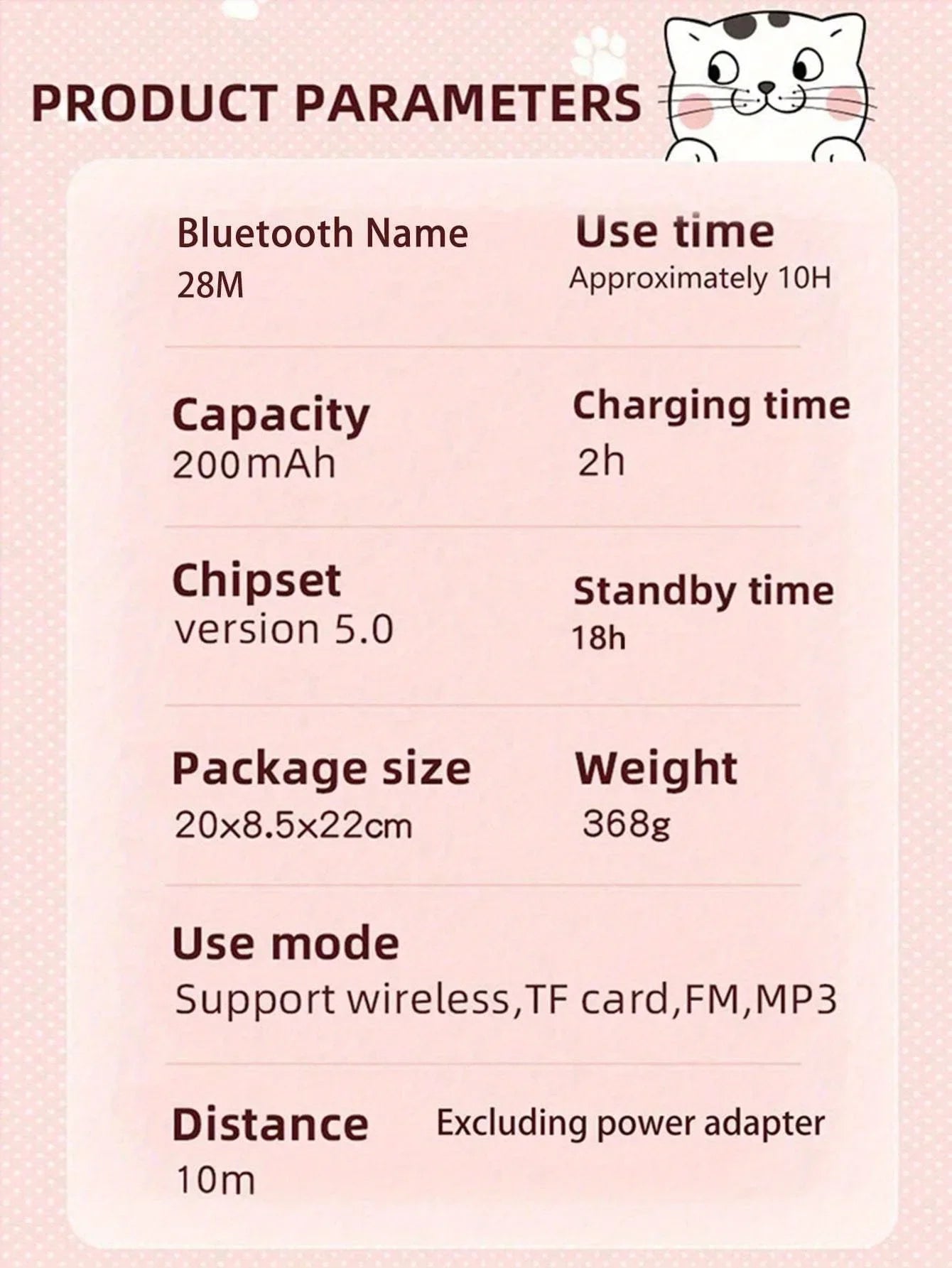 Chromacart KittyGlow™ LED Wireless Headphones for Kids