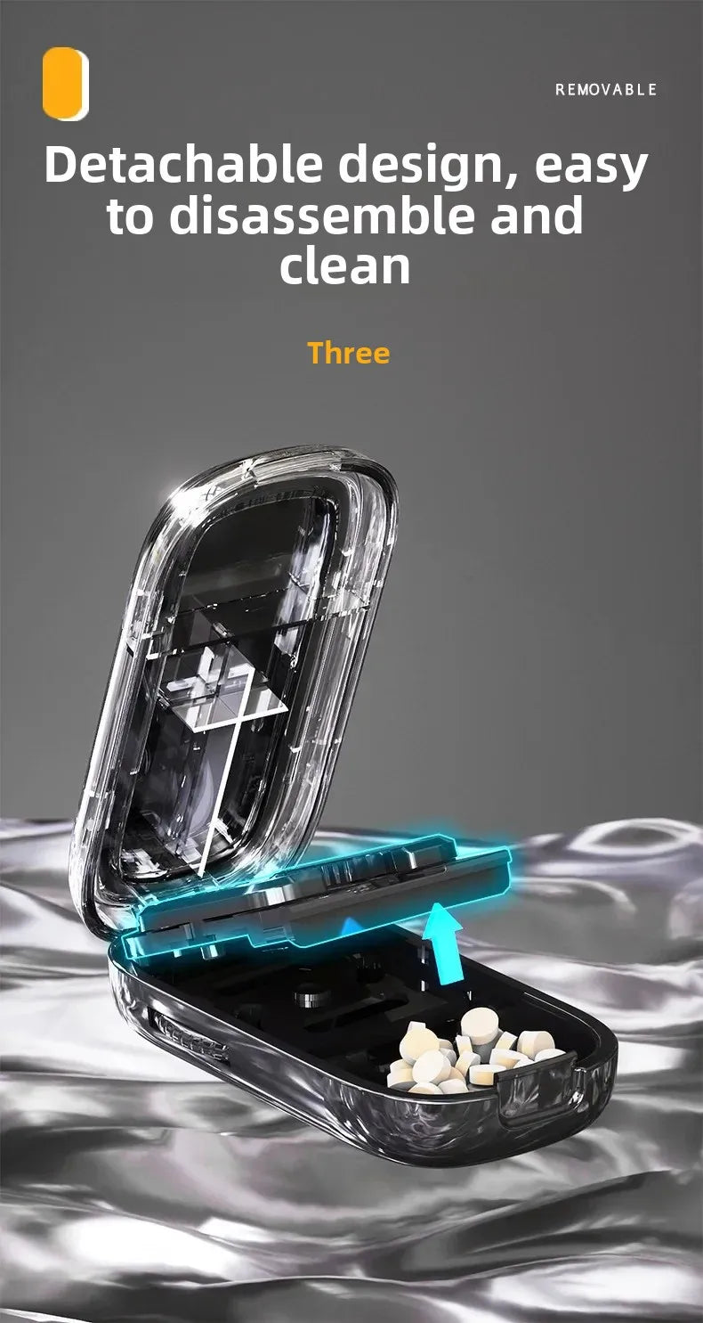 New Quartering Pill Cutter Storage Box Portable Drug Tablet Medicine Dustproof Divider Organizer Crusher Pill Cutter