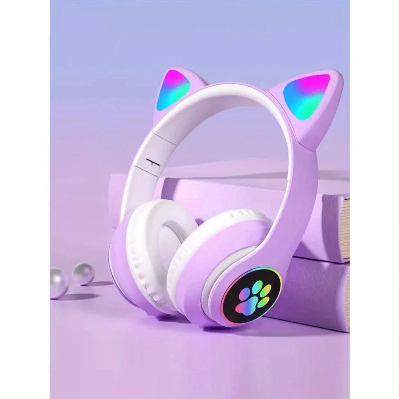 Chromacart KittyGlow™ LED Wireless Headphones for Kids