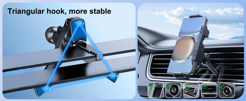 Chromacart Hipacool Wireless Charger 15W Fold Screen Phone Stand Fast Charging Car Air Vent Phone Holder for Samsung Fold 7 6 iPhone 17 16™