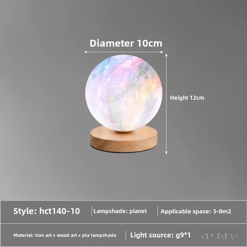 3D Moon Lamp Bedroom Bedside Table Lamp USB Plug Night Lights Lamps for Living Room Stand Light Decor Home