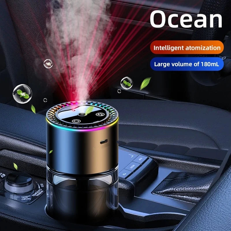 Car Perfume Air Freshener Essential Oil Fragrance Diffuser Smell Distributor USB Rechargeable Aromatherapy Scent Air Refresher