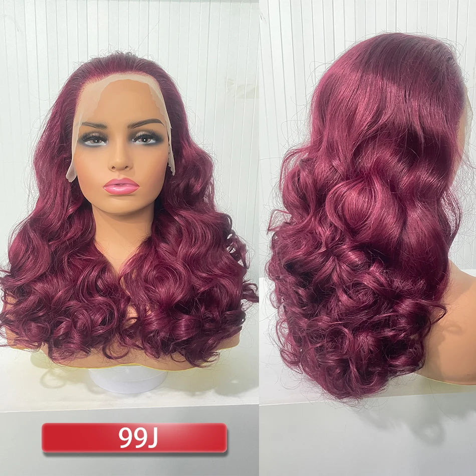 100% Malaysia Hair Bouncy Curly Wigs 250 Density Ombre Double Drawn Hair Glueless Wigs 100% Human Hair 13x4 HD Lace Frontal Wigs