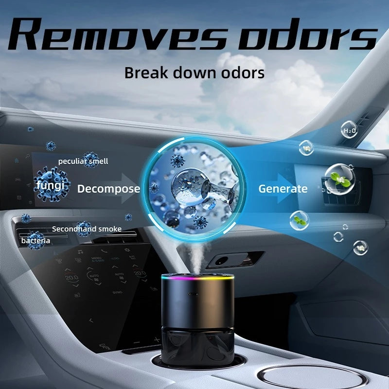 Car Perfume Air Freshener Essential Oil Fragrance Diffuser Smell Distributor USB Rechargeable Aromatherapy Scent Air Refresher