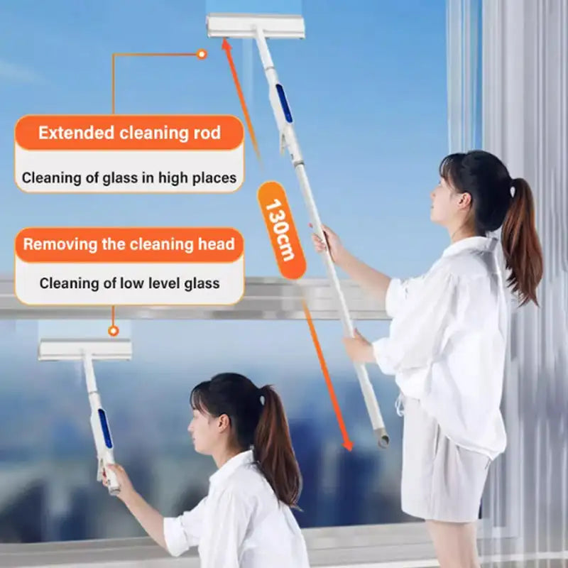 3-in-1 Double-Sided Spray Expansion Window Cleaner With 3 Replacement Cloth Double-sided spray expansion window cleaner ﻿ ﻿