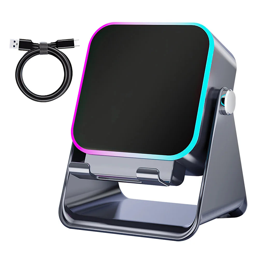 Chromacart Premium Auto induction Speaker Wireless Bluetooth Speaker Dual Mode RGB Ambient Light Portable Wireless Loudspeaker with Phone Stand