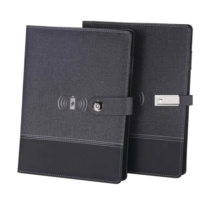 Chromacart PowerNote Wireless Charging Notebook (Built-In Power Bank)