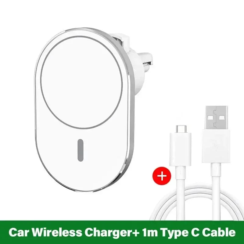 Chromacart Magnetic Car Wireless Charger Macsafe for iPhone 12 13 14 15 Pro Max Air Vent Car Phone Holder Stand Fast Car Charging Station™