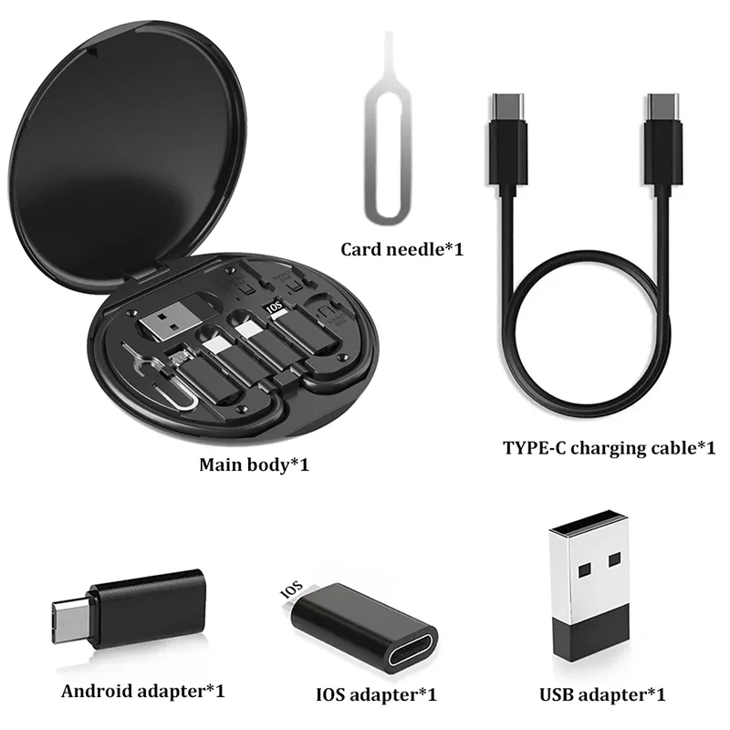 Chromacart Multi USB Type C to C 60W Charging Adapter Cable Kit USB C to Lighting Conversion Set USB A & Type C to Micro/Type C/Lighting™