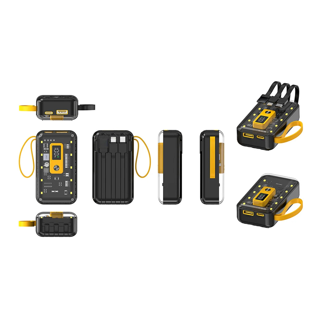 Chromacart Premium Transparent Mini Power Bank Kit Portable Fast Charging For21700 DIY Kit And Has Future Shape Is violet Battery not Included