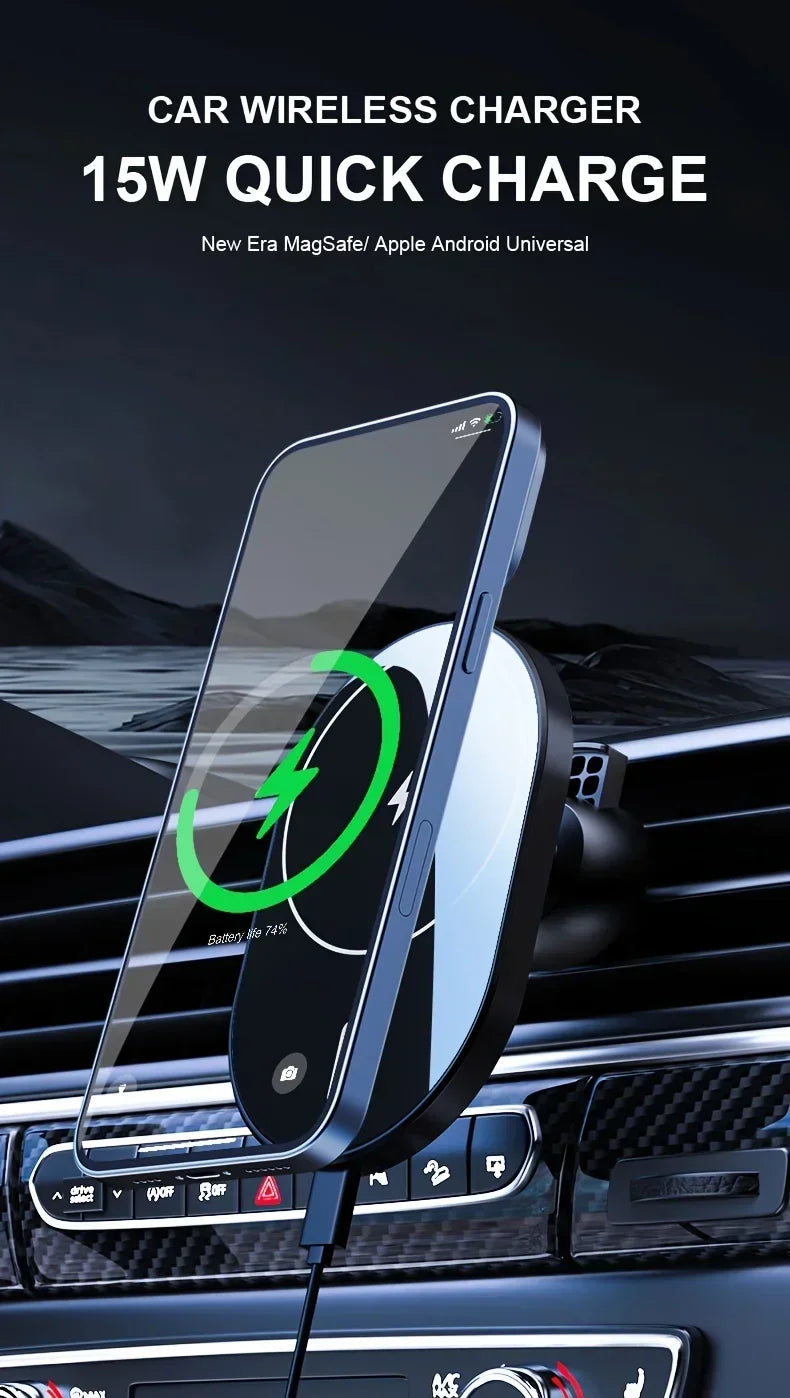 Chromacart Magnetic Car Wireless Charger Macsafe for iPhone 12 13 14 15 Pro Max Air Vent Car Phone Holder Stand Fast Car Charging Station™