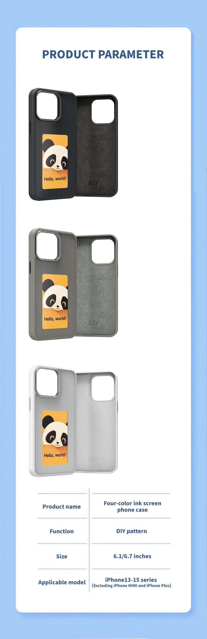 Chromacart Premium NFC Display Screen APP Smart Phone Case For iphone 16 15 14 13 Pro Max DIY Phone Covers With Protector Back Fundas Battery Free