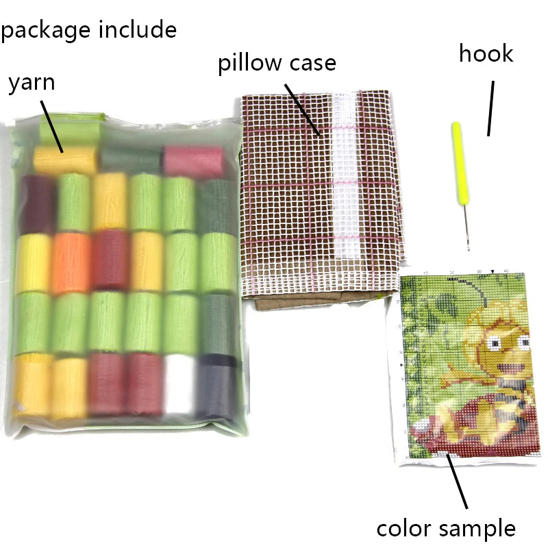 Cloud Rainbow DIY Latch Hook Rugs Kits for Adults Beginners Kids Children with Pattern Printed Canvas tapestry carpet making