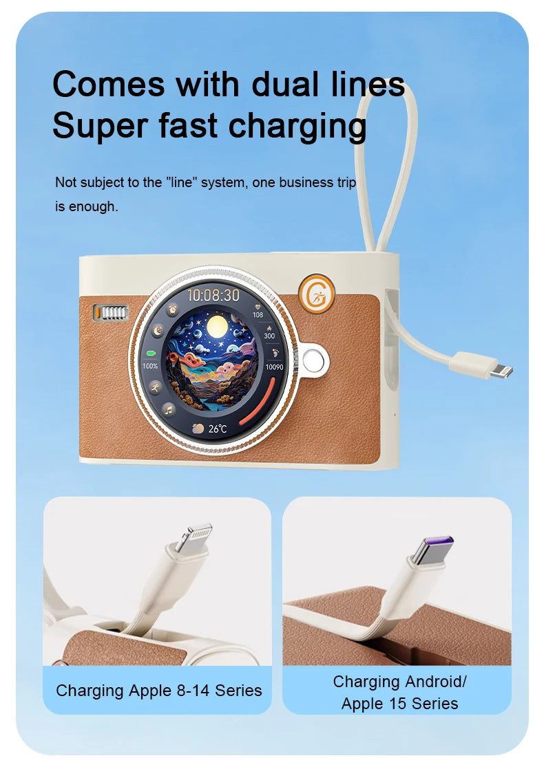 Chromacart FusionWatch 3-in-1 Smartwatch Power Bank & Bluetooth Speaker (10,000mAh)