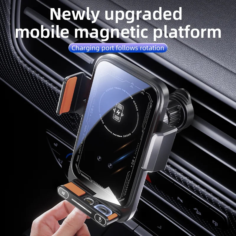 Chromacart HONGYUE 2025 new SD13 Car mobile phone holder 15W wireless charging. 66W magnetic charging head. All mobile phones can be used™