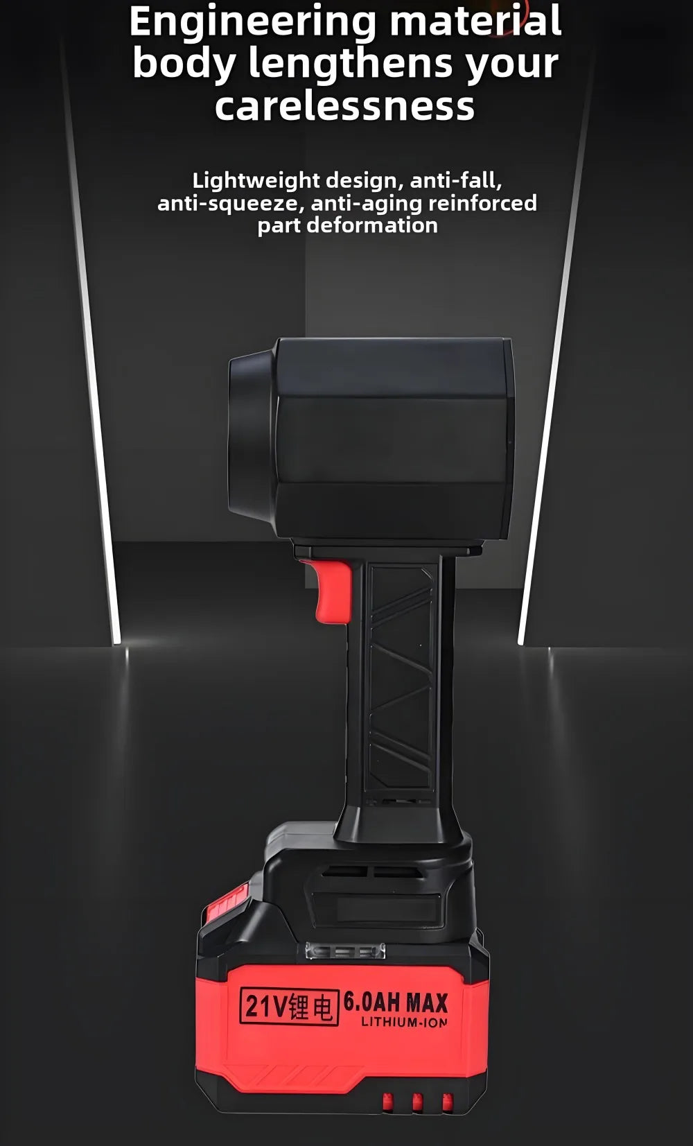 Turbo Jet Fan – 64mm Brushless Motor, 1800g Powerful Air Blower for Car Drying, Leaf & Snow Removal Fits Makita 18V/21V Battery