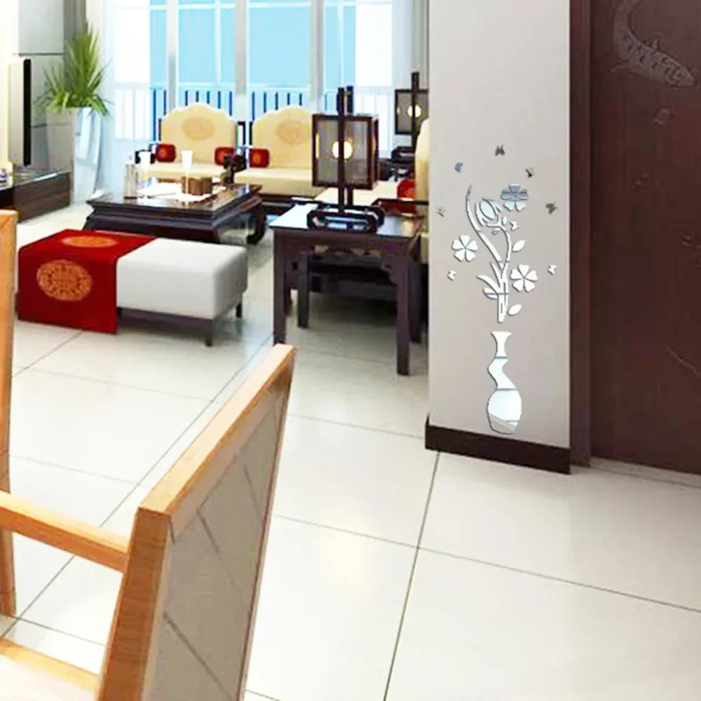 3D Flower Shape Wall Decoration, 3D DIY Acrylic Wall Art for Bedroom and Home Room