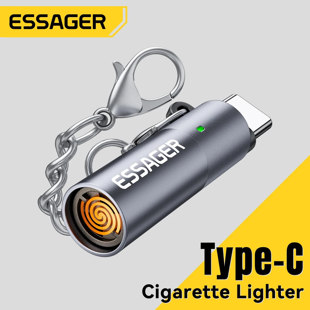Chromacart Essager TypeC Mini Cigarette Lighter Tungsten Wire Blowing Safety and Energy Saving Without Charging Can Be Carried On The Plane™