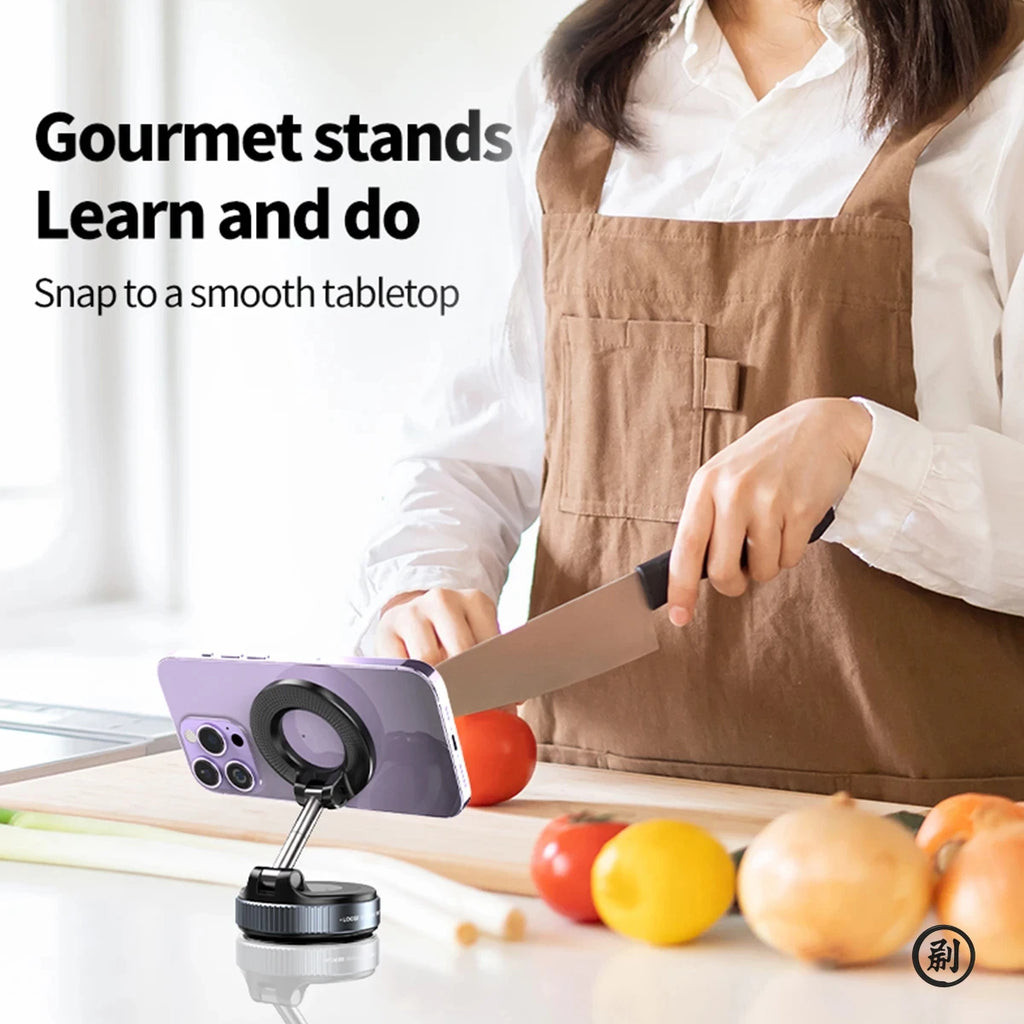 Chromacart Car Phone Magnetic Stand Mechanical Vacuum Suction Cup Rotate 360° Magnetic Adsorption Bracket Navigation Universal Holder™