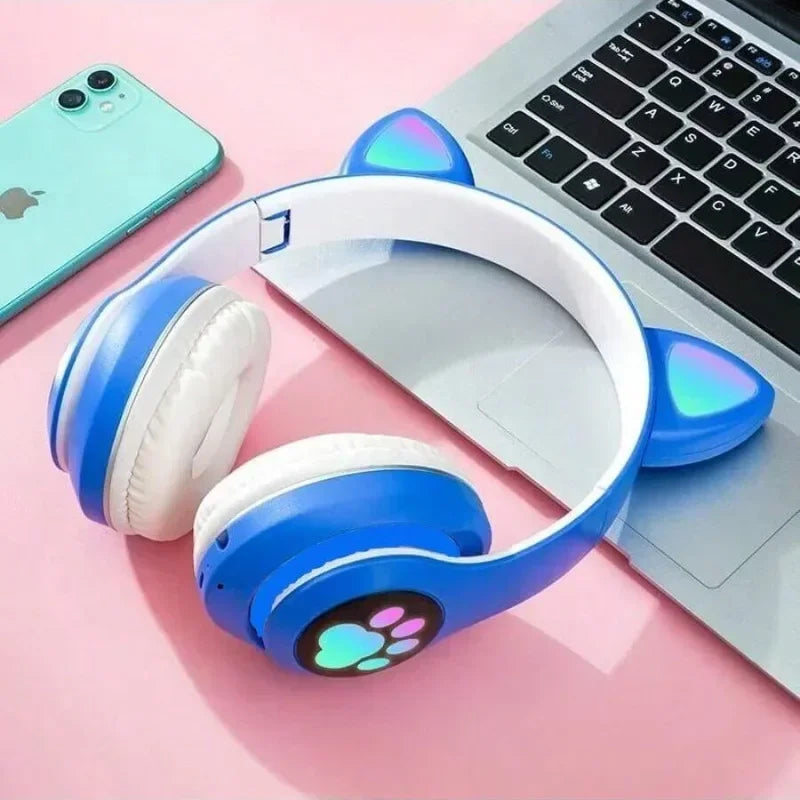 Chromacart KittyGlow™ LED Wireless Headphones for Kids