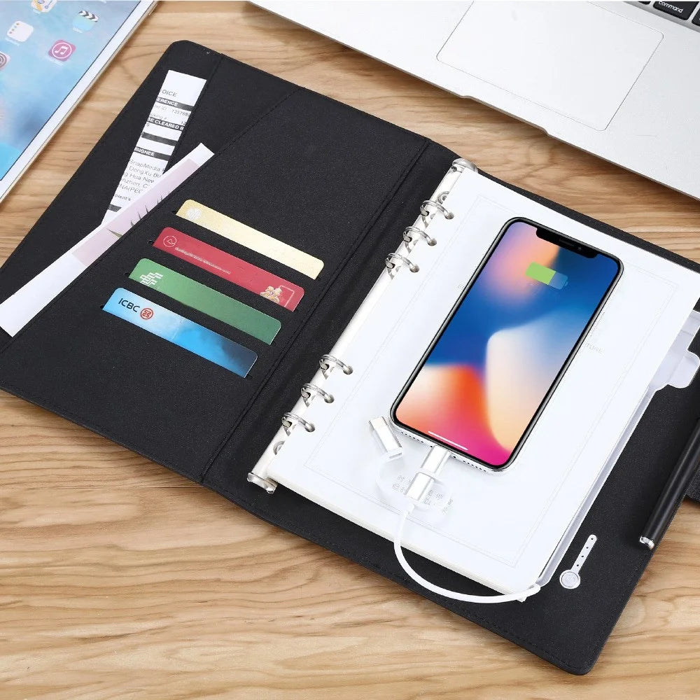 Chromacart PowerNote Wireless Charging Notebook (Built-In Power Bank)