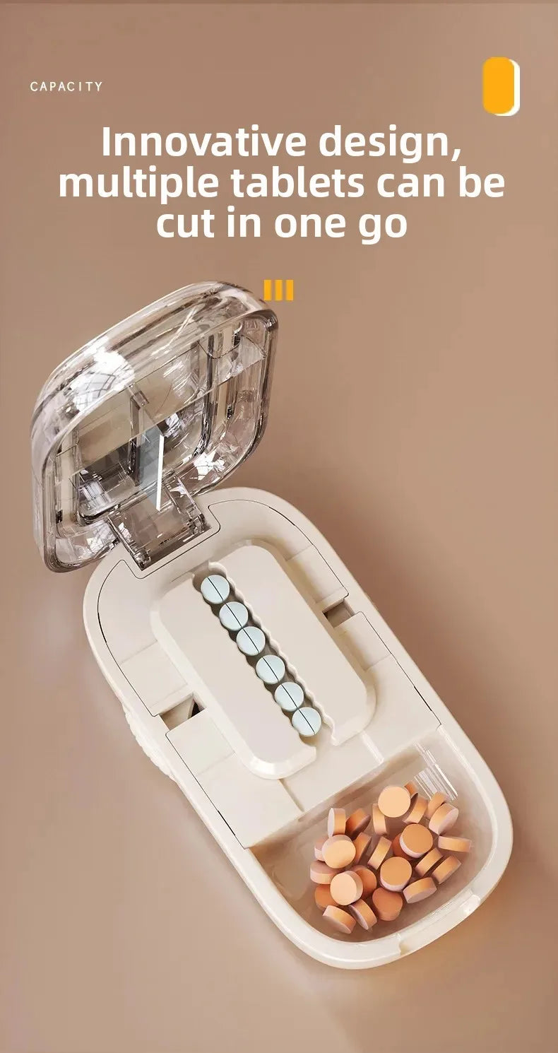 New Quartering Pill Cutter Storage Box Portable Drug Tablet Medicine Dustproof Divider Organizer Crusher Pill Cutter
