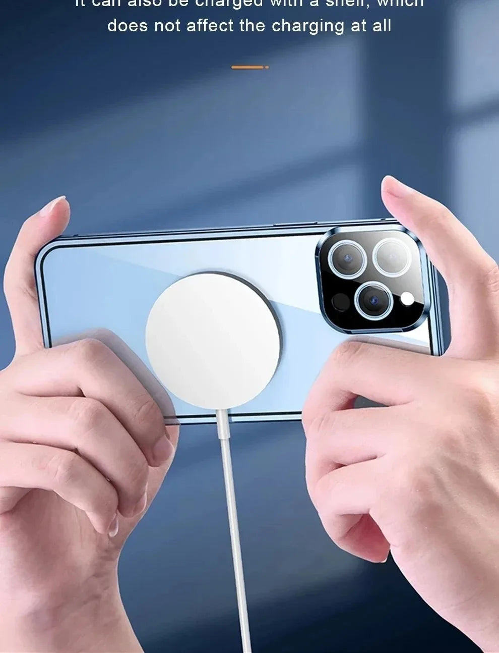 Chromacart 360 Double Sided Magnetic Adsorption Metal Case for iPhone 17 16 15 14 13 12  Pro Max Glass Cover Camera Lens Protector Film™